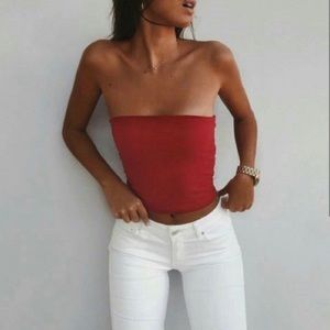 Brandy Melville red tube top